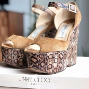 Jimmy Choo Platform Wedge Sandals SZ 39.5